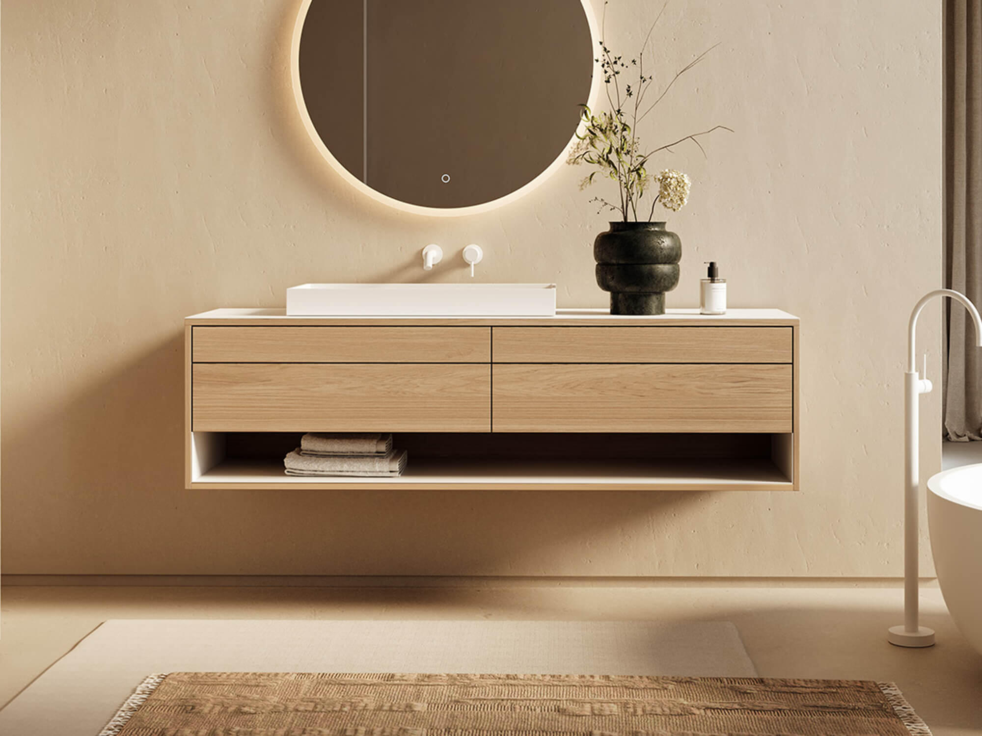 Ahşap Görünümlü Banyo Mobilyaları Nasıl Kombinlenir?