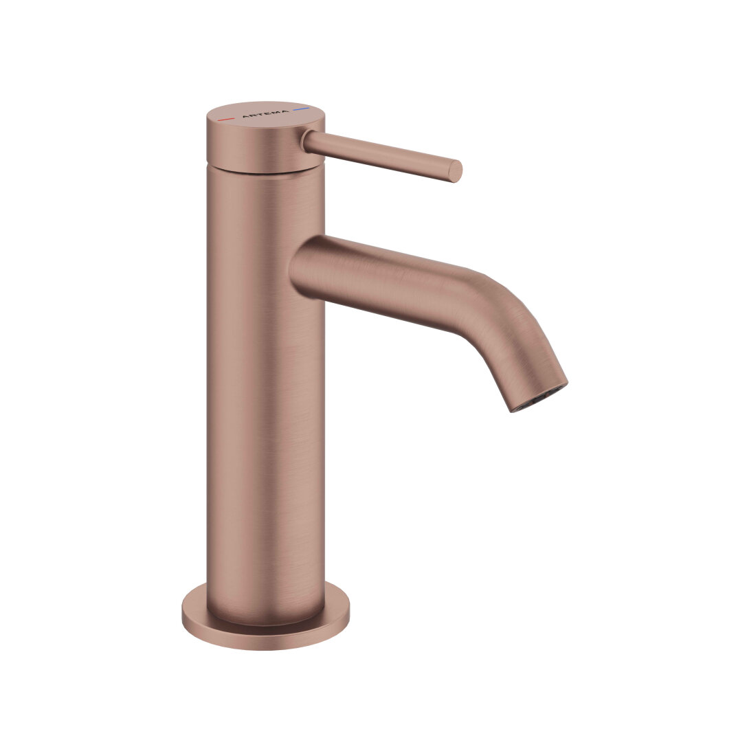 Artema Minimax Round Lavabo Bataryası, Fırçalı Bakır,A4353024 - 1