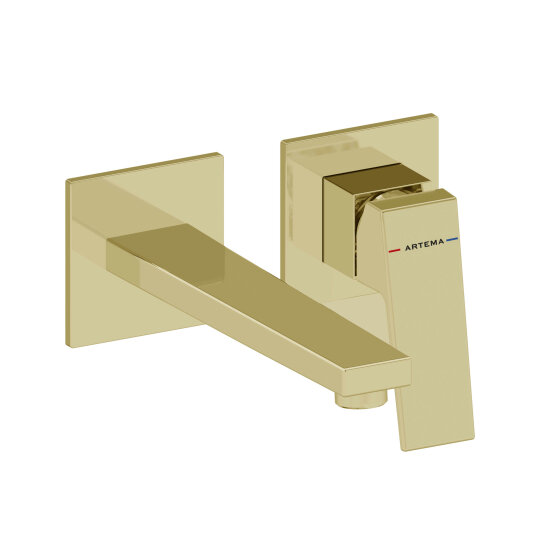 Artema Minimax Square Ankastre Lavabo Bataryası, Kısa, Soft Altın (Sıva Üstü Grubu), A4359274