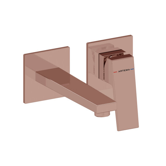 Artema Minimax Square Ankastre Lavabo Bataryası, Kısa, Soft Bakır (Sıva Üstü Grubu), A4359229