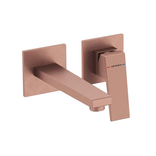 Artema Minimax Square Ankastre Lavabo Bataryası, Uzun, Fırçalı Bakır (Sıva Üstü Grubu), A4359324
