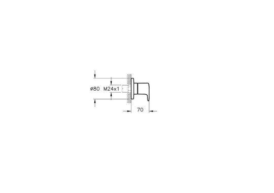Artema Root Round Ankastre Stop Valf (Sıva Üstü Grubu) Fırçalı Nikel A4273034 - 2