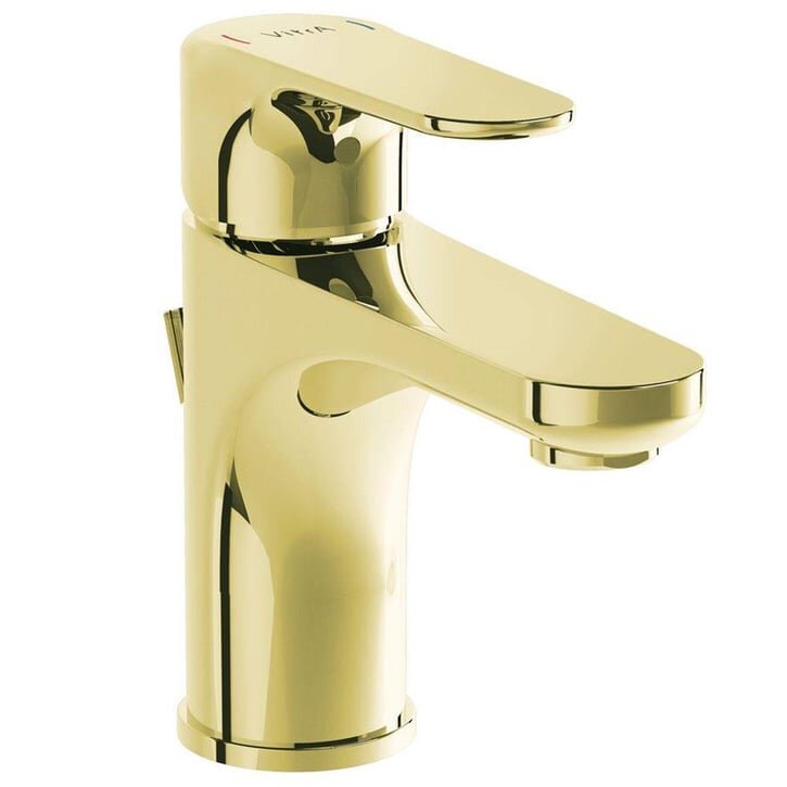 Artema Root Round Lavabo Bataryası, Sifon Kumandalı, Altın,A4272223 - 1