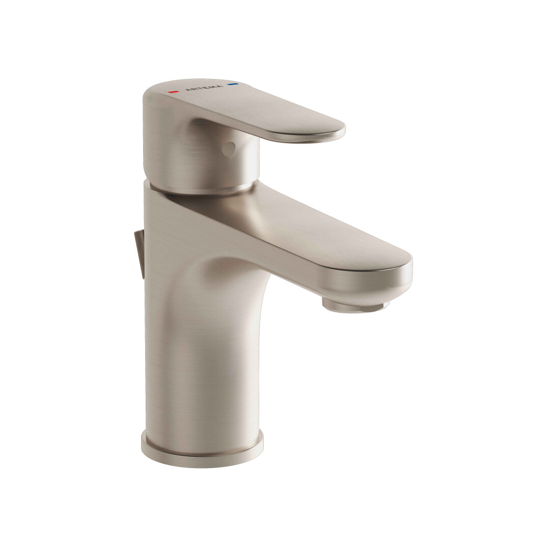 Artema Root Round Lavabo Bataryası, Sifon Kumandalı, Fırçalı Nikel,A4272234 - 1