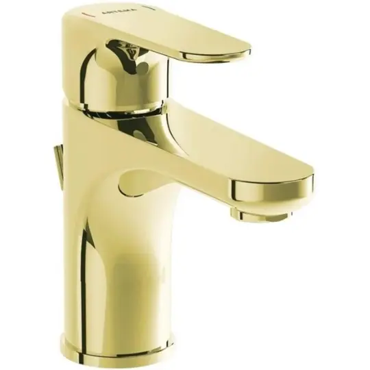 Artema Root Round Lavabo Bataryası, Sifon Kumandalı, Soft Altın,A4272274
