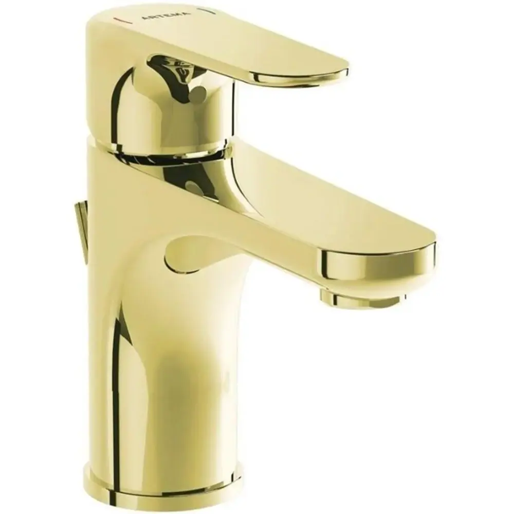 Artema Root Round Lavabo Bataryası, Sifon Kumandalı, Soft Altın,A4272274 - 1