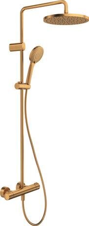 Duravit TH 1000 Termostatik Duş Bataryalı Duş Sistemi, Fırçalı Bakır,TH4282008004