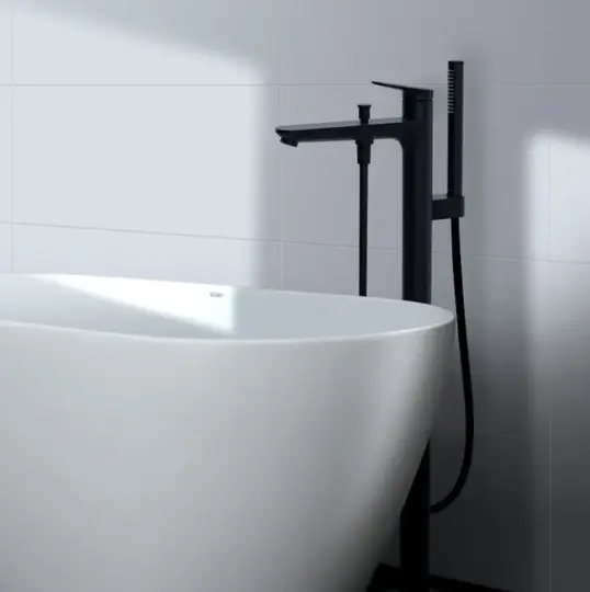 Duravit Wave Yerden Küvet Bataryası, Mat Siyah (Sıva Üstü Grubu),WA5250000046 - 2
