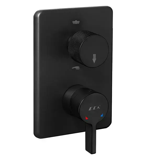 ECA Life Ankastre Banyo/Duş Bataryası (Sıva Üstü Grubu), 2 Yollu, Mat Siyah, 102167222C1-KDE - 2