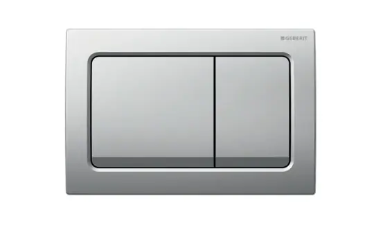 Geberit Alpha30 Kumanda Kapağı Çift Basmalı, Mat Krom, 115.055.46.1