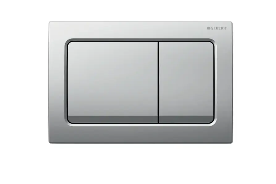 Geberit Alpha30 Kumanda Kapağı Çift Basmalı, Mat Krom, 115.055.46.1 - 1