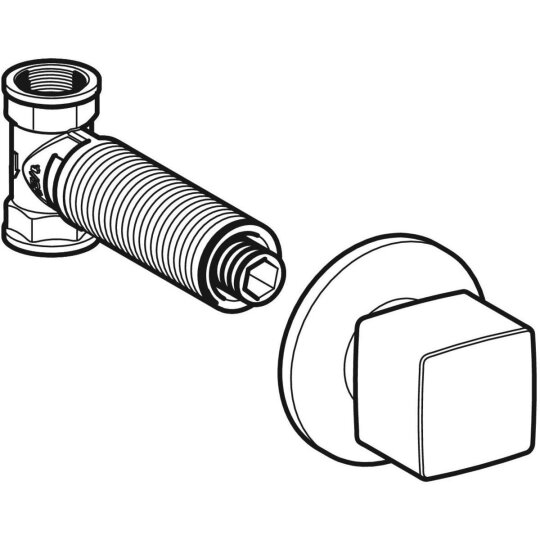 Geberit Kare Stop Valf, Krom, 616.008.21.1 - 2