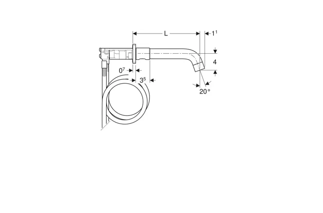 Geberit One Ankastre Lavabo Bataryası 16 Cm Krom, 116.462.21.1 - 3