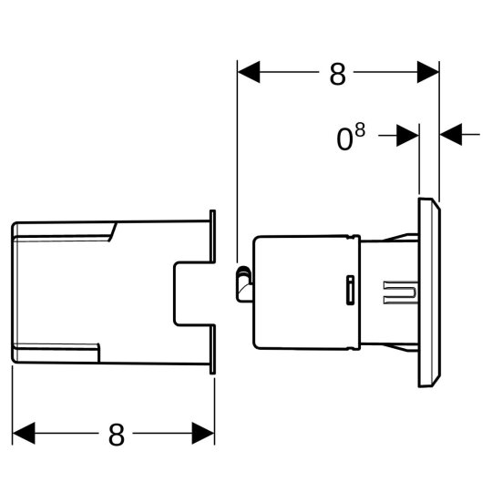 Geberit Sigma Kumanda Paneli, Krom, 116.053.GH.1 - 4