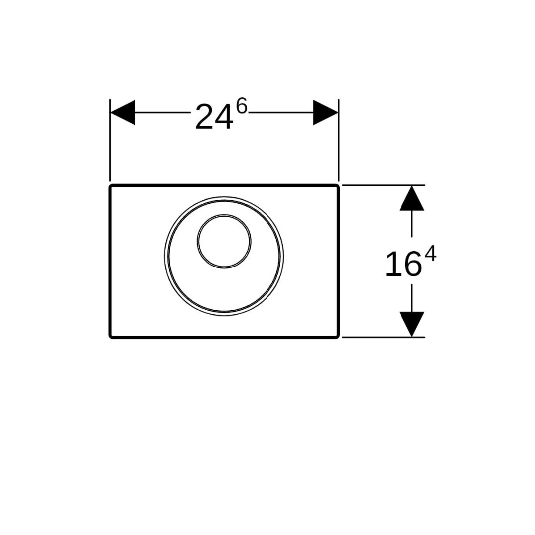 Geberit Sigma10 Fotoselli Kumanda Paneli Çift Basmalı, Mat Siyah, 115.890.DW.6 - 3