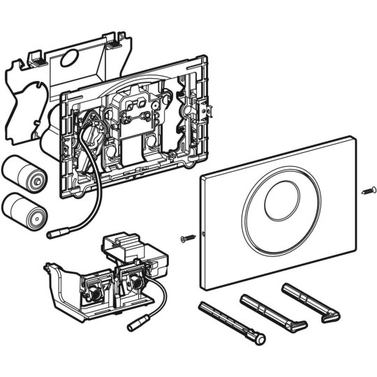 Geberit Sigma10 Fotoselli Kumanda Paneli Çift Basmalı, Siyah, 115.891.DW.6 - 2