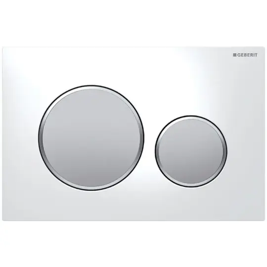Geberit Sigma20 Kumanda Kapağı, Çift Basmalı, Beyaz/Mat/Mat, 115.882.KL.1