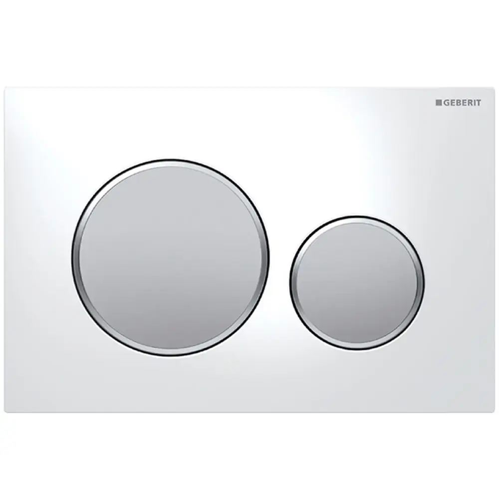 Geberit Sigma20 Kumanda Kapağı, Çift Basmalı, Beyaz/Mat/Mat, 115.882.KL.1 - 1
