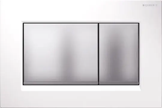 Geberit Sigma30 Kumanda Kapağı, Çift Basmalı, Beyaz/Mat/Mat, 115.883.KL.1
