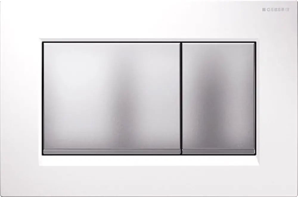Geberit Sigma30 Kumanda Kapağı, Çift Basmalı, Beyaz/Mat/Mat, 115.883.KL.1 - 1