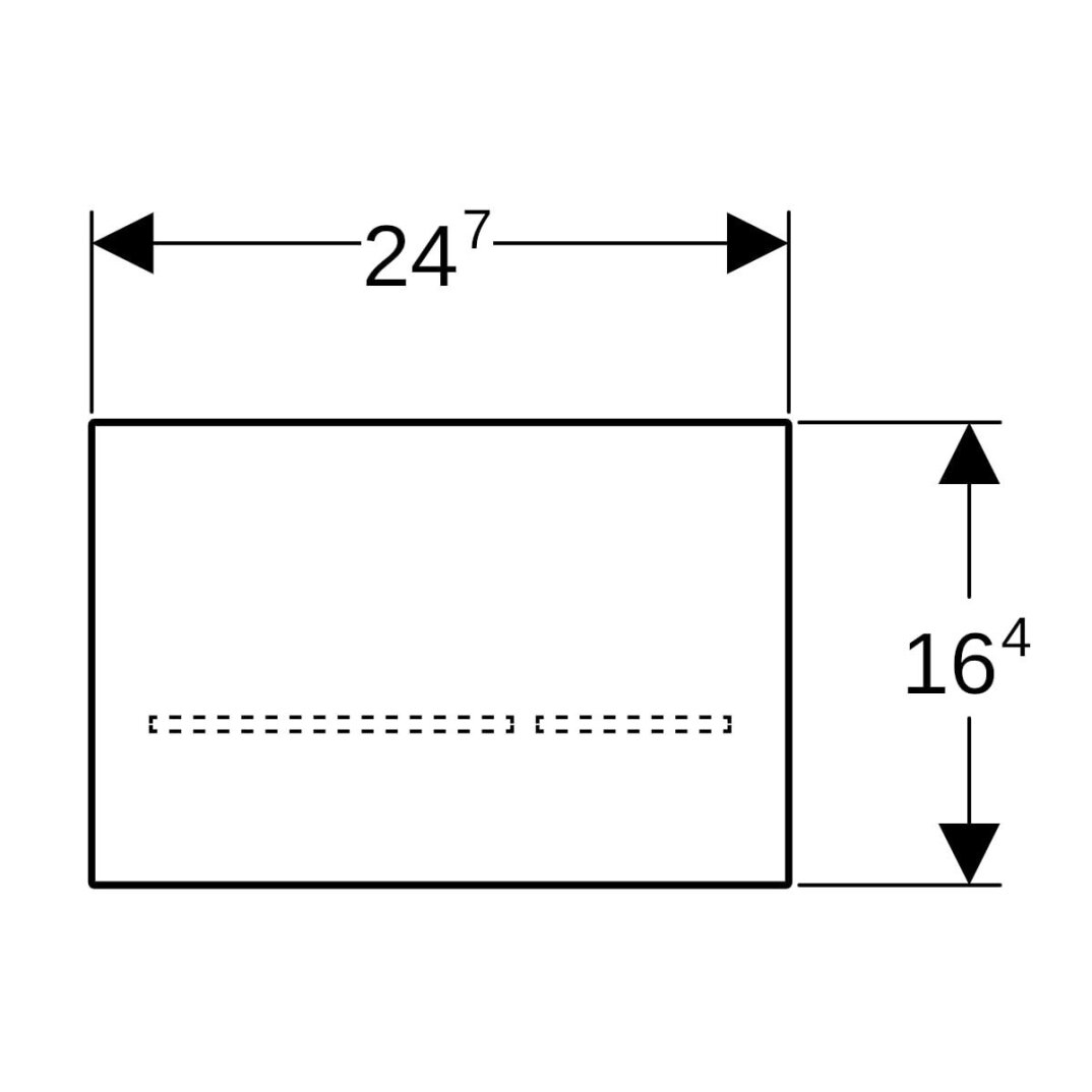 Geberit Sigma80 Fotoselli Kumanda Paneli, Füme Cam, 242.657.SM.6 - 3