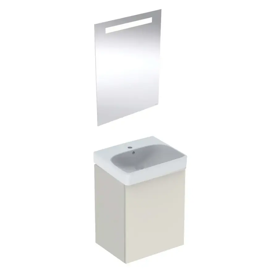 Geberit Smyle Banyo Dolabı Seti Tek Kapaklı Kum Grisi 50 Cm, SMYLESET01 - 1