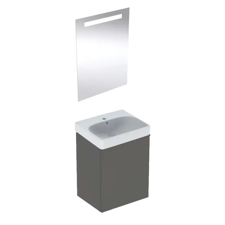 Geberit Smyle Banyo Dolabı Seti Tek Kapaklı Mat Antrasit 50 Cm, SMYLESET03 - 1