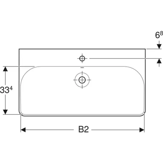 Geberit Smyle Square Lavabo, 500.249.01.1 - 3