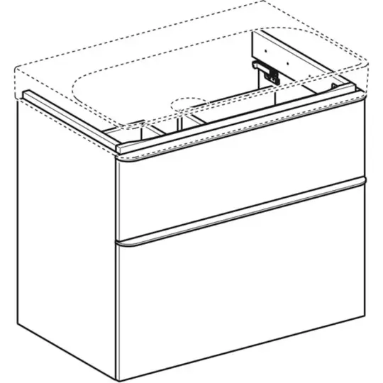 Geberit Smyle Square Lavabo Dolabı, Çift Çekmeceli, 500.353.00.1 - 2