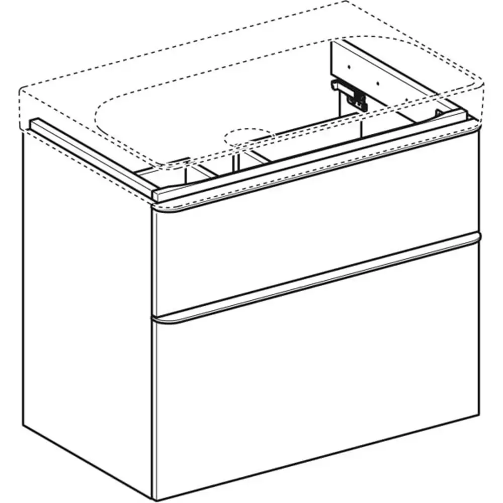 Geberit Smyle Square Lavabo Dolabı, Çift Çekmeceli, 500.353.00.1 - 2