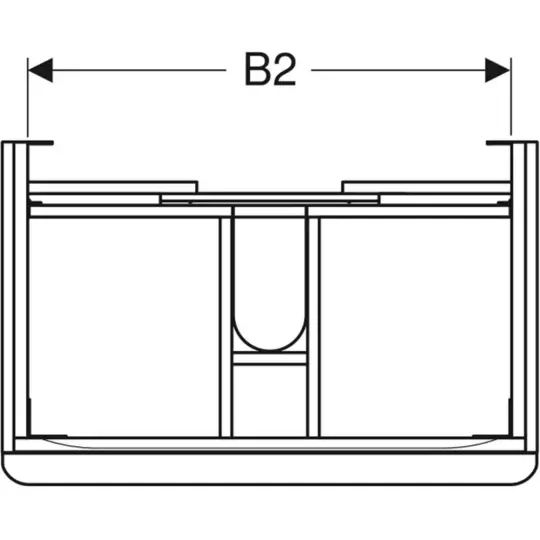 Geberit Smyle Square Lavabo Dolabı, Çift Çekmeceli, 500.353.00.1 - 3