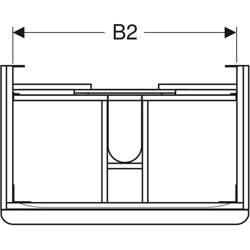 Geberit Smyle Square Lavabo Dolabı, Çift Çekmeceli, 500.353.00.1 - 3