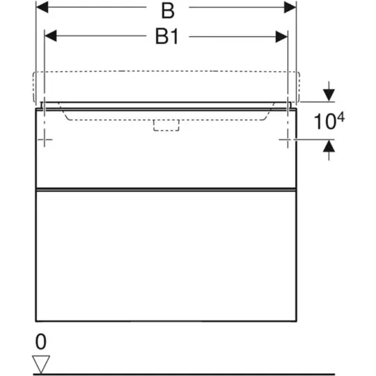 Geberit Smyle Square Lavabo Dolabı, Çift Çekmeceli, 500.353.00.1 - 4