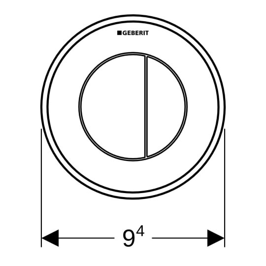 Geberit Type 10 Kumanda Paneli, Siyah, 116.056.DW.1 - 3