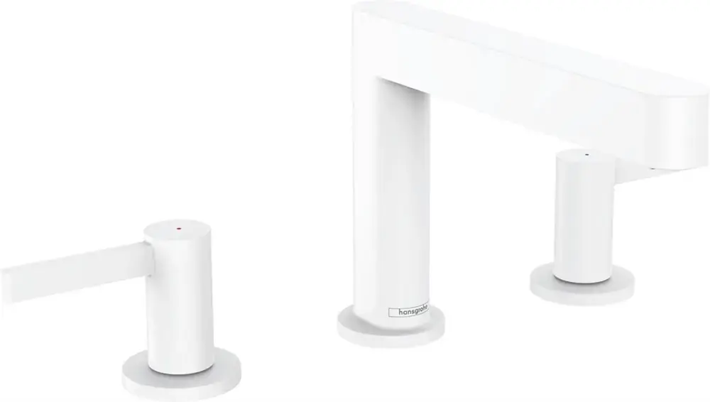 Hansgrohe Finoris 3 Delikli Lavabo Bataryası 110 Satin Beyaz, 76033700 - 1