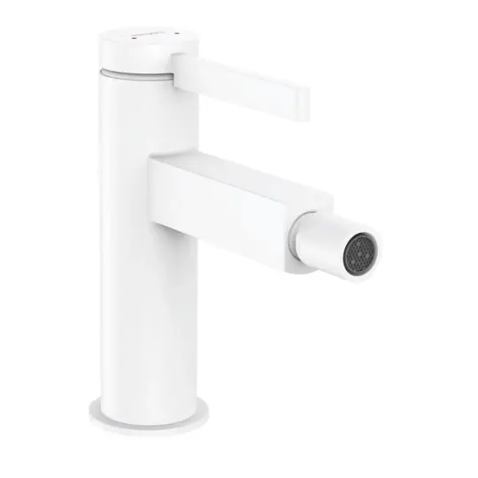 Hansgrohe Finoris Tek Kollu Bide Bataryası Bas-Aç Gider Seti İle Satin Beyaz, 76200700