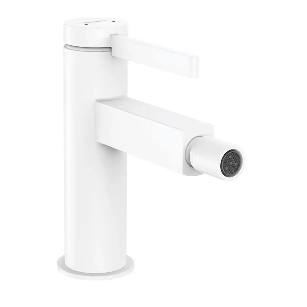 Hansgrohe Finoris Tek Kollu Bide Bataryası Bas-Aç Gider Seti İle Satin Beyaz, 76200700 - 1