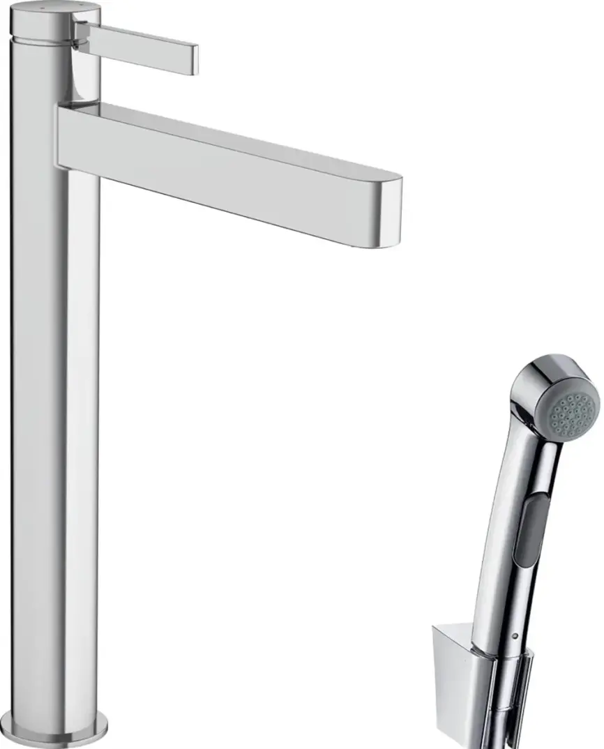 Hansgrohe Finoris Tek Kollu Lavabo Bataryası 260, Bidette El Duşu Ve 160 Cm Duş Hortumu İle Krom, 76220000 - 1