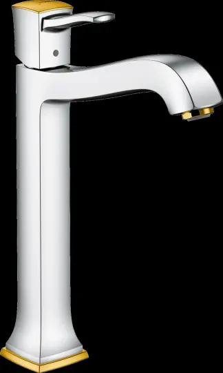 Hansgrohe Metropol Classic Tek Kollu Lavabo Bataryası 260 Kumandalı, Çubuk Volan İle Çanak Lavabolar İçin,Altin Optik, 31303090