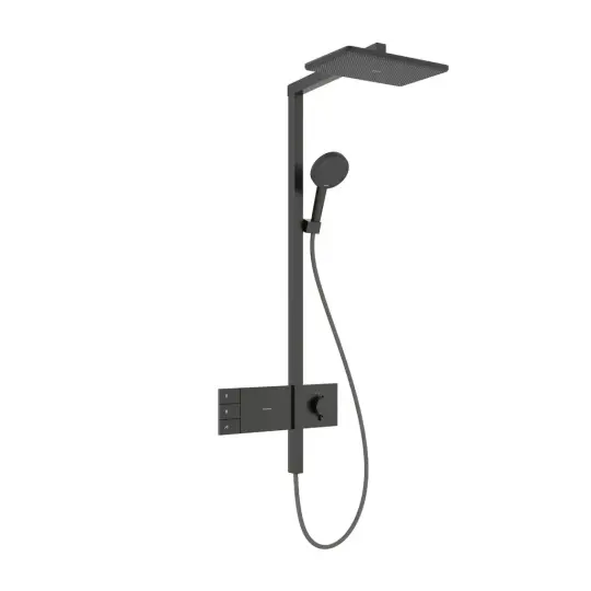 Hansgrohe Raindance Alive Q Termostatik Duş Kolonu 2 Jet Mat Siyah Krom, 24590340