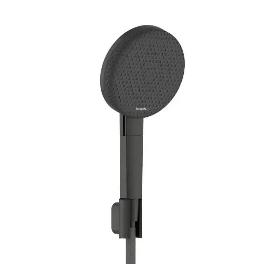 Hansgrohe Raindance Alive Select S Duş Askısı Seti 125 3jet EcoSmart Designflex Tekstil Duş Hortumu 160 cm Mat Siyah Krom, 24611340