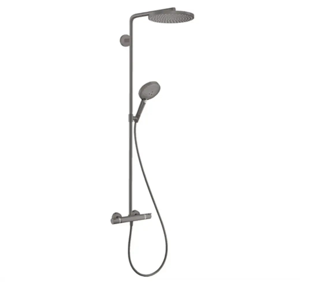 Hansgrohe Raindance Select S 240 Mat Siyah Krom Duş Kolonu, 27633340 - 1