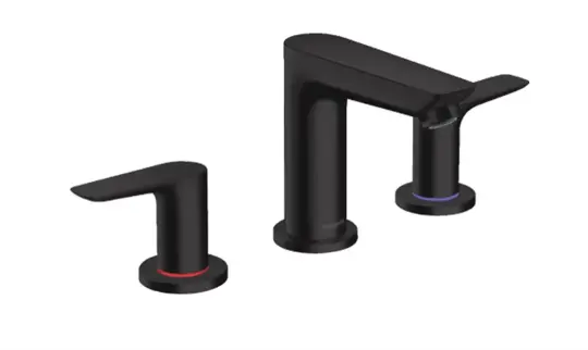 Hansgrohe Talis E 3-Delikli Lavabo Bataryası Mat Siyah, 71733670