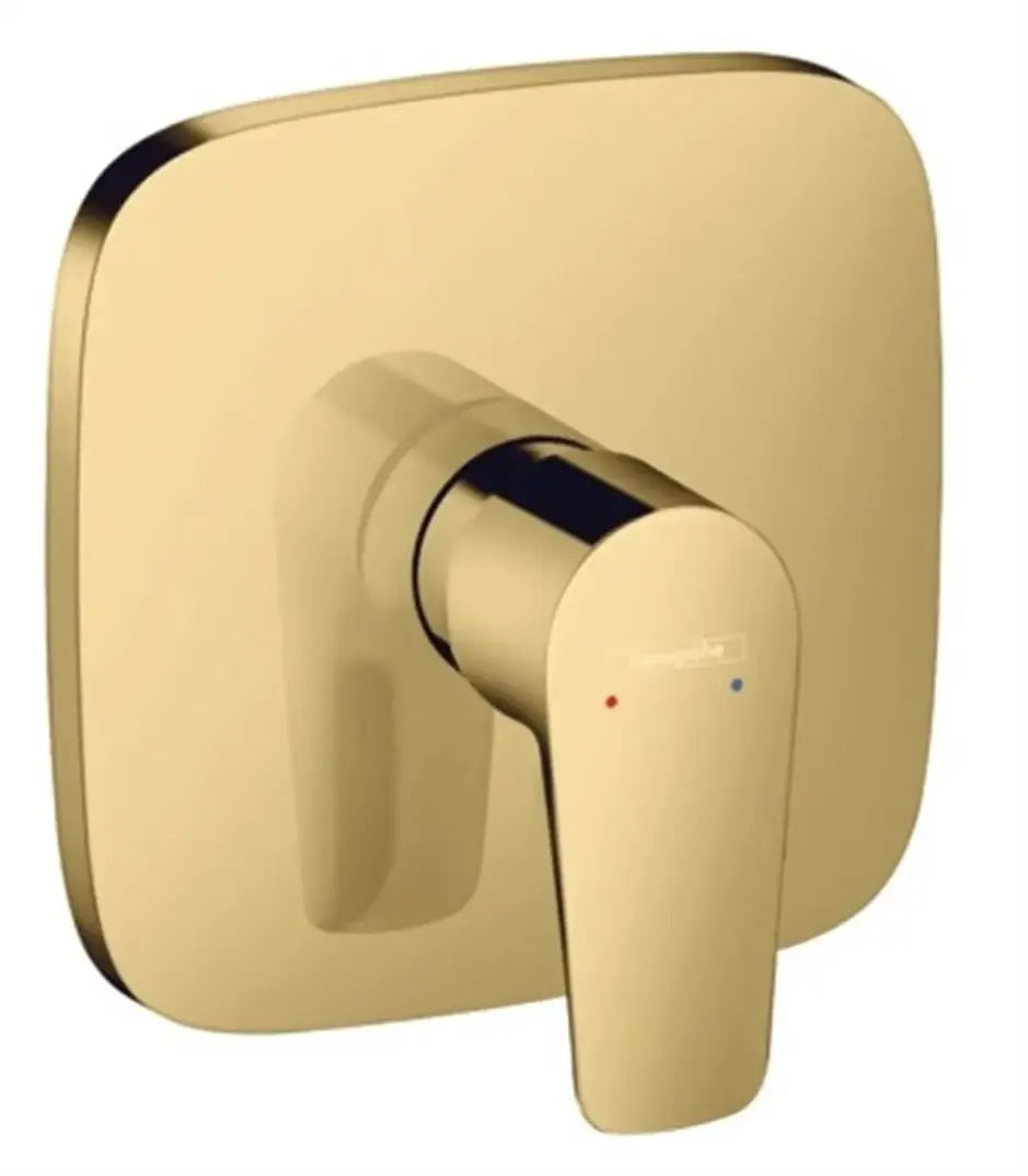 Hansgrohe Talis® E Tek Kollu Duş Bataryası Ankastre Montaj Parlak Altın Optik, 71765990 - 1