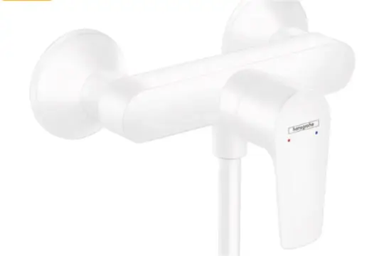 Hansgrohe Talis E Tek Kollu Duş Bataryası Aplike Mat Beyaz, 71760700