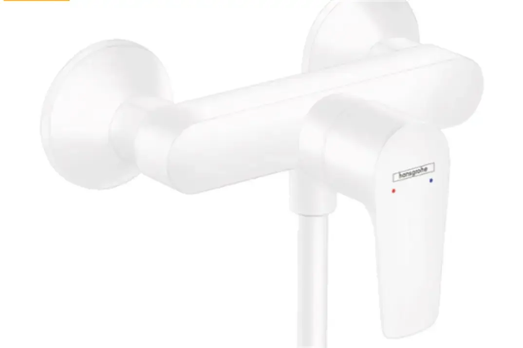 Hansgrohe Talis E Tek Kollu Duş Bataryası Aplike Mat Beyaz, 71760700 - 1