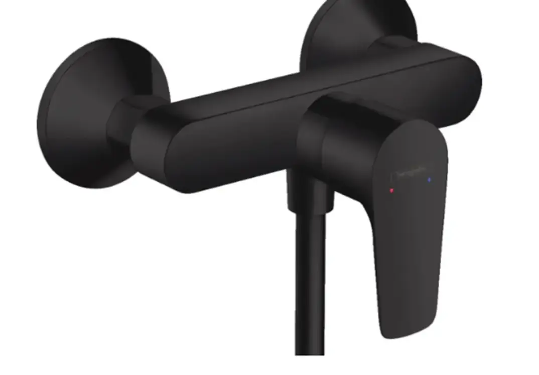 Hansgrohe Talis E Tek Kollu Duş Bataryası Aplike Mat Siyah, 71760670 - 1