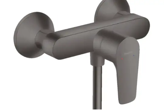 Hansgrohe Talis E Tek Kollu Duş Bataryası Aplike Mat Siyah Krom, 71760340