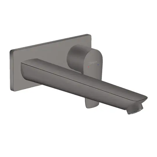 Hansgrohe Talis E Tek Kollu Lavabo Bataryası Ankastre Duvara Monte, 22,5 Cm Gaga İle Mat Siyah Krom, 71734340
