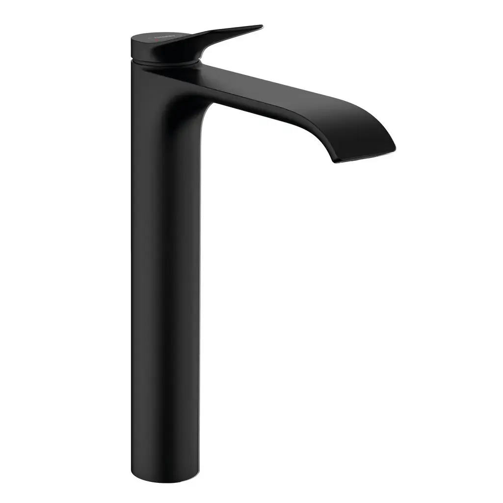 Hansgrohe Vivenis Tek Kollu Lavabo Bataryası 250, Çanak Lavabolar İçin, Kumandalı Satin Siyah, 75040670 - 1